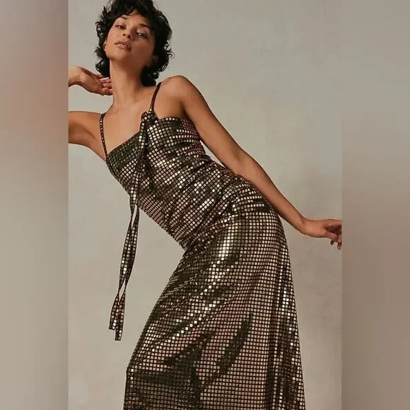 Free People BRENDA KNIGHT Nigel Preston Sue Ellen Gown/ size M - Picture 5 of 13